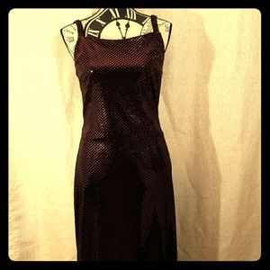 Brown sequins long dress